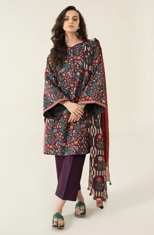 Sapphire original factory leftover| Sapphire | Unstitched 3Pc Printed Lawn Suit | U3P-DY23V4-24-R