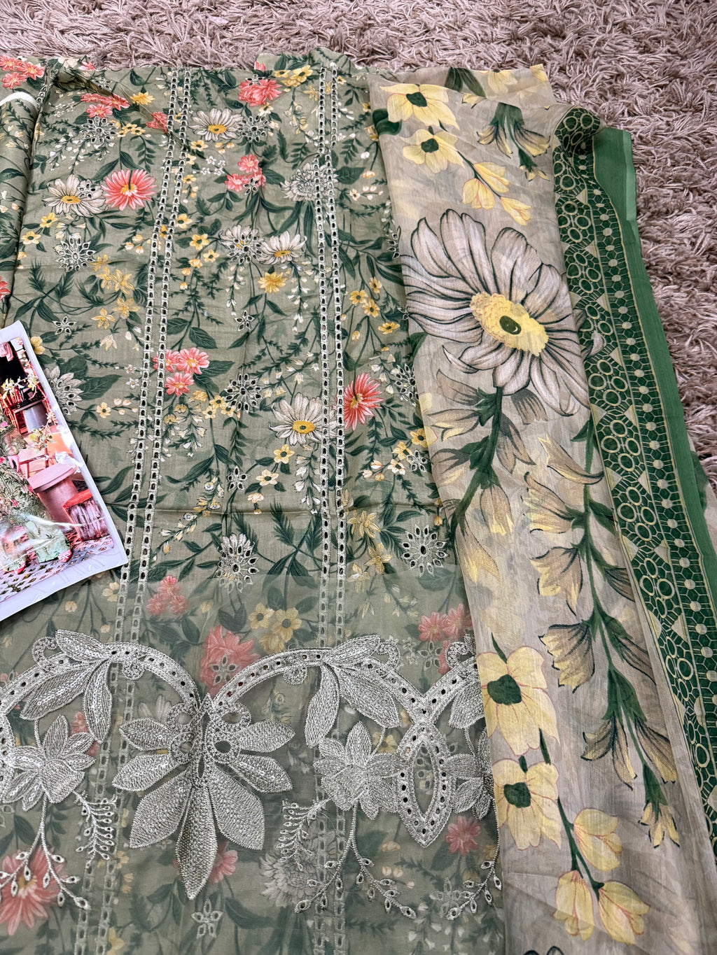 Maria.B MPrints Embroidered Lawn Unstitched 3Pc Suit
