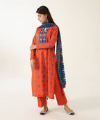 Sapphire original factory leftover | 3pc Unstitched Lawn Collection Printed Lawn Shirt With Printed Voil Dupatta